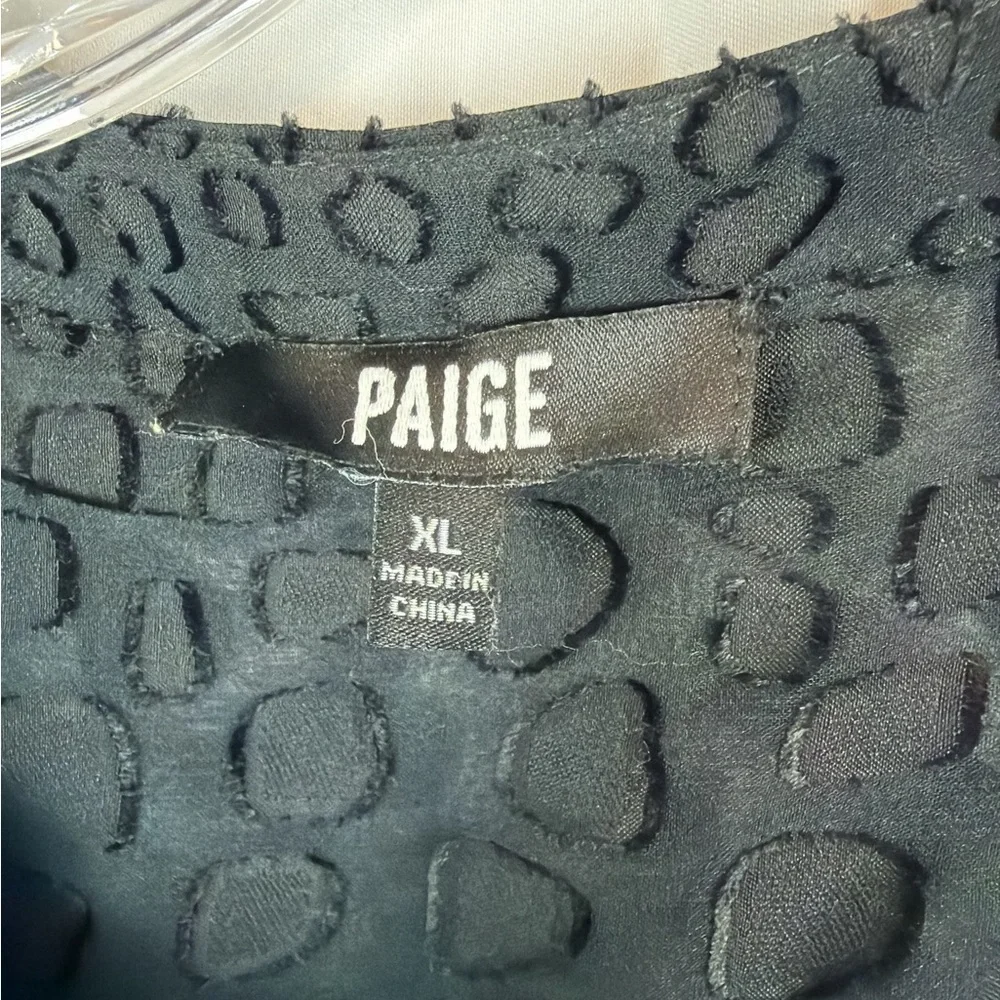 PAIGE Black Lace Button-Up Blouse - Picture 4 of 4